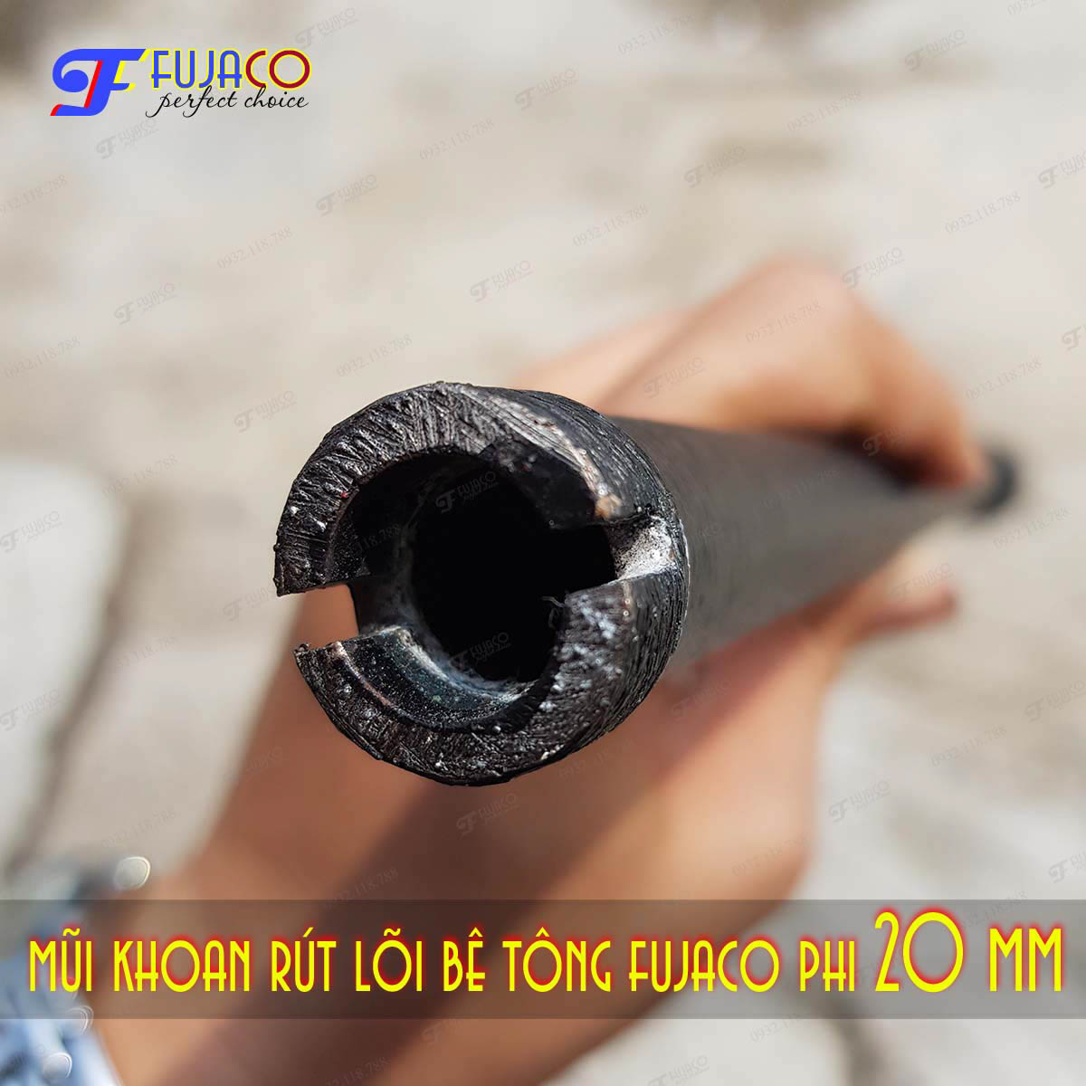 [HCM]Mũi khoan rút lõi bê tông phi 20 mm - FUJACO