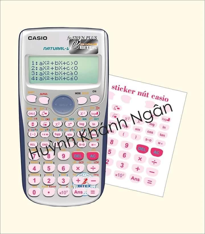 Sticker dán nút máy tính bỏ túi