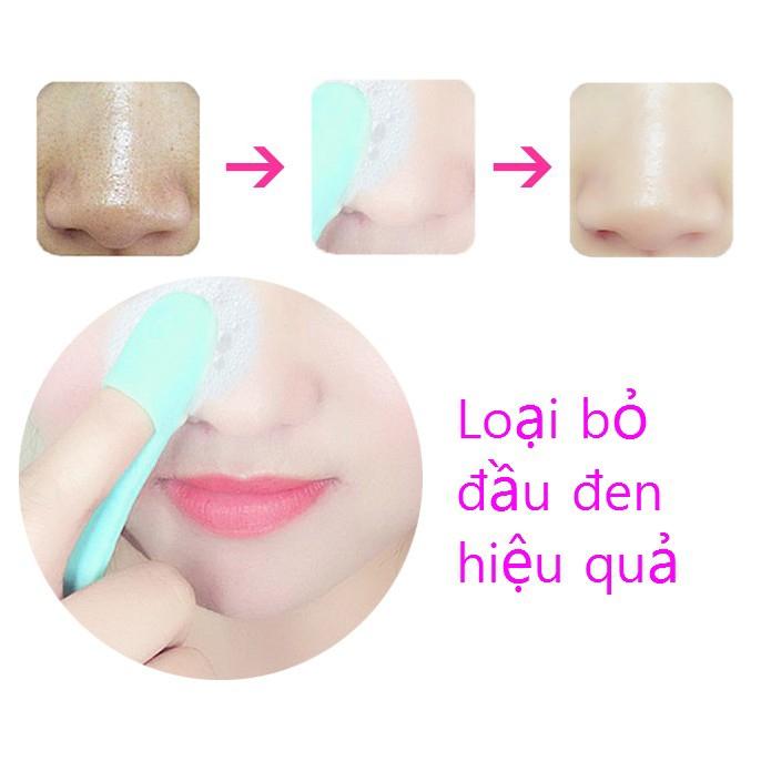 Set Cọ Rửa Mặt Silicon 2 Món : Miếng rửa mặt + Cây tẩy mụn đầu đen