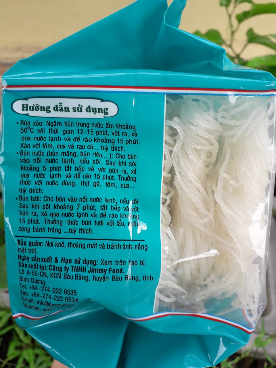 Bún gạo trắng Jimmy 250g