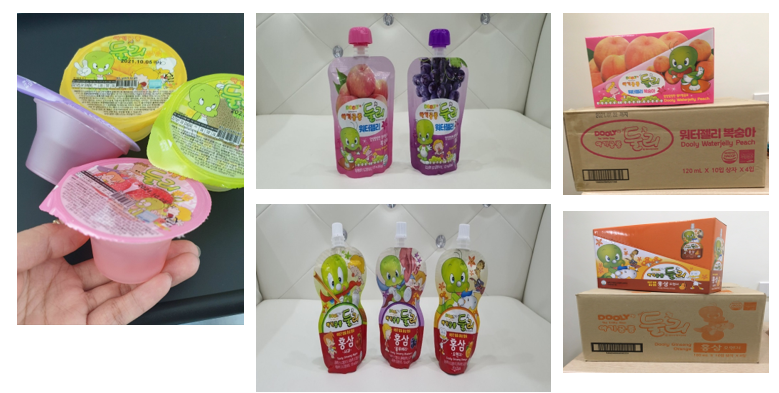 Thạch pudding, nước thạch, nước hồng sâm vị trái cây DOOLY Hàn Quốc