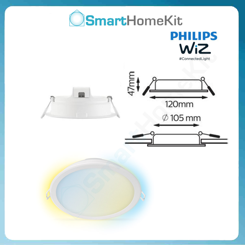 Đèn LED âm trần thông minh Philips WiZ Tunable White Downlight 4/5/6 - Tương thích Google Home | Bảo hành 1 Năm