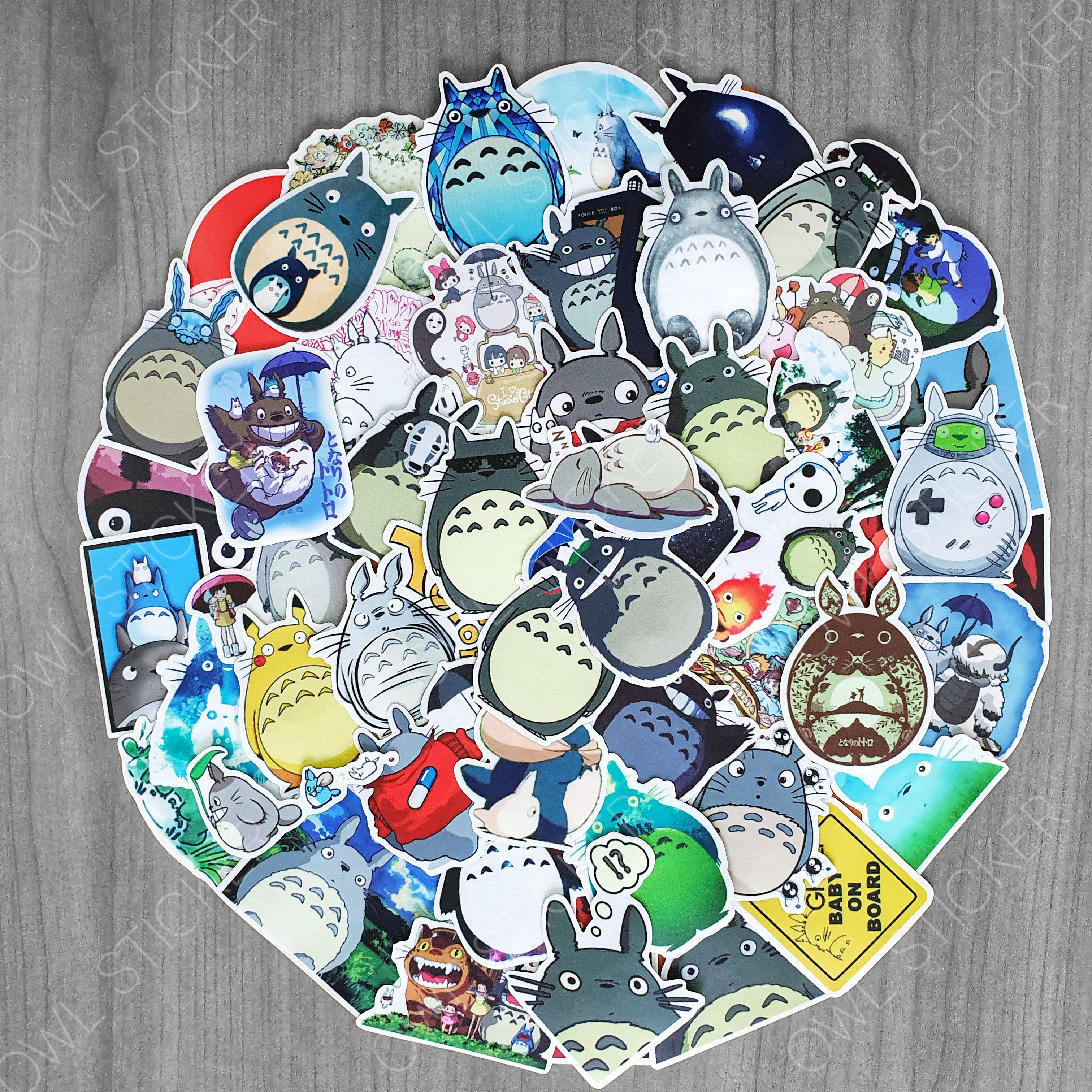 Bộ hình dán TOTORO GHIBLI dễ thương sticker pvc chống nước cao cấp, không bay màu - Owl Sticker