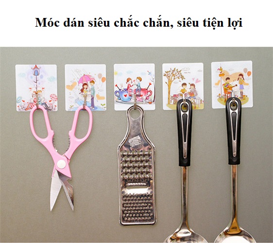 [SALE GIÁ RẺ] COMBO 10 MÓC DÁN TƯỜNG HÌNH 3D SIÊU DÍNH, SIÊU CHẮC