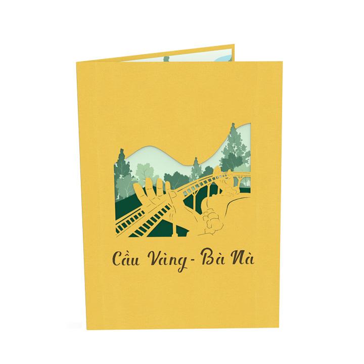 Thiệp 3D pop up Cầu Vàng Đà Nẵng