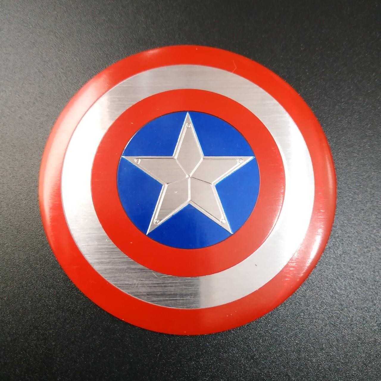 Tem nhôm dán xe Captain america tròn 7.5cm