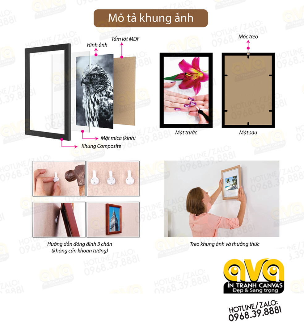 Bộ 3 Khung thư pháp - Phúc lộc thọ