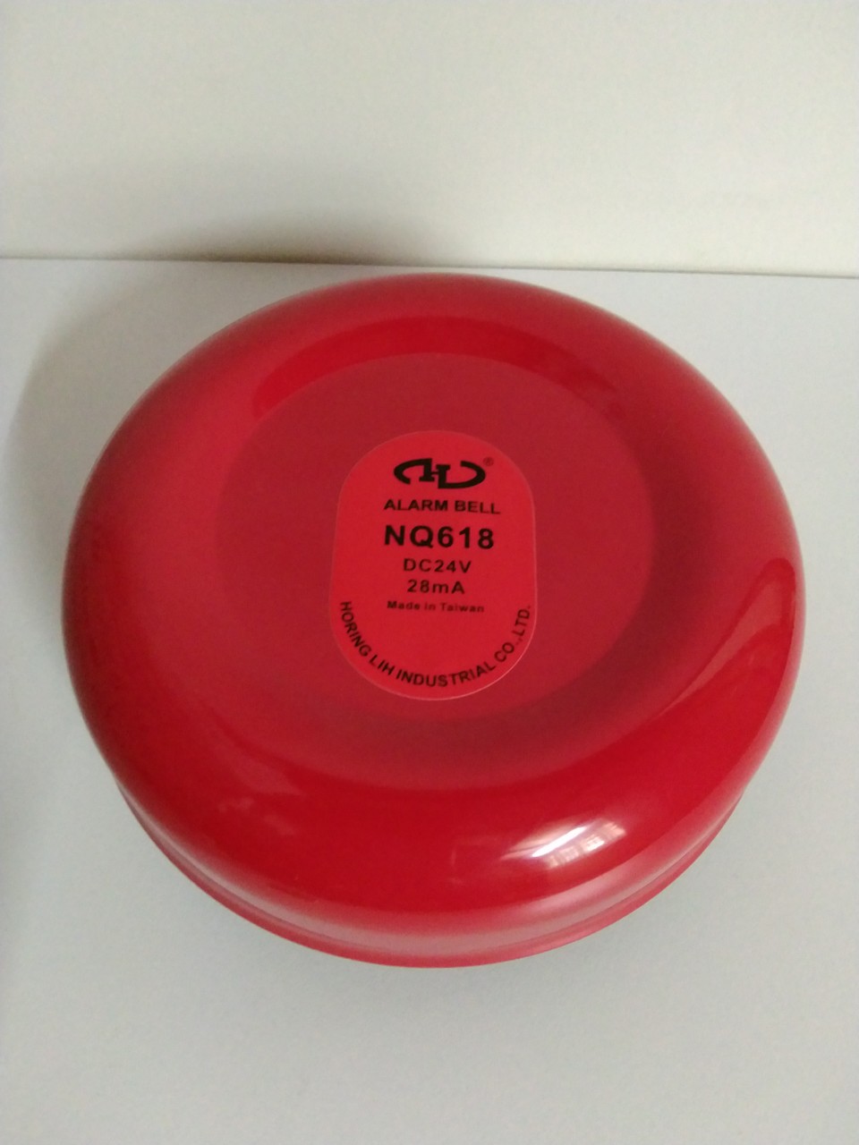 Chuông báo cháy 6inch 24VDC HORING NQ-618 có tem kiểm định , dùng với hệ thống và tủ trung tâm báo cháy