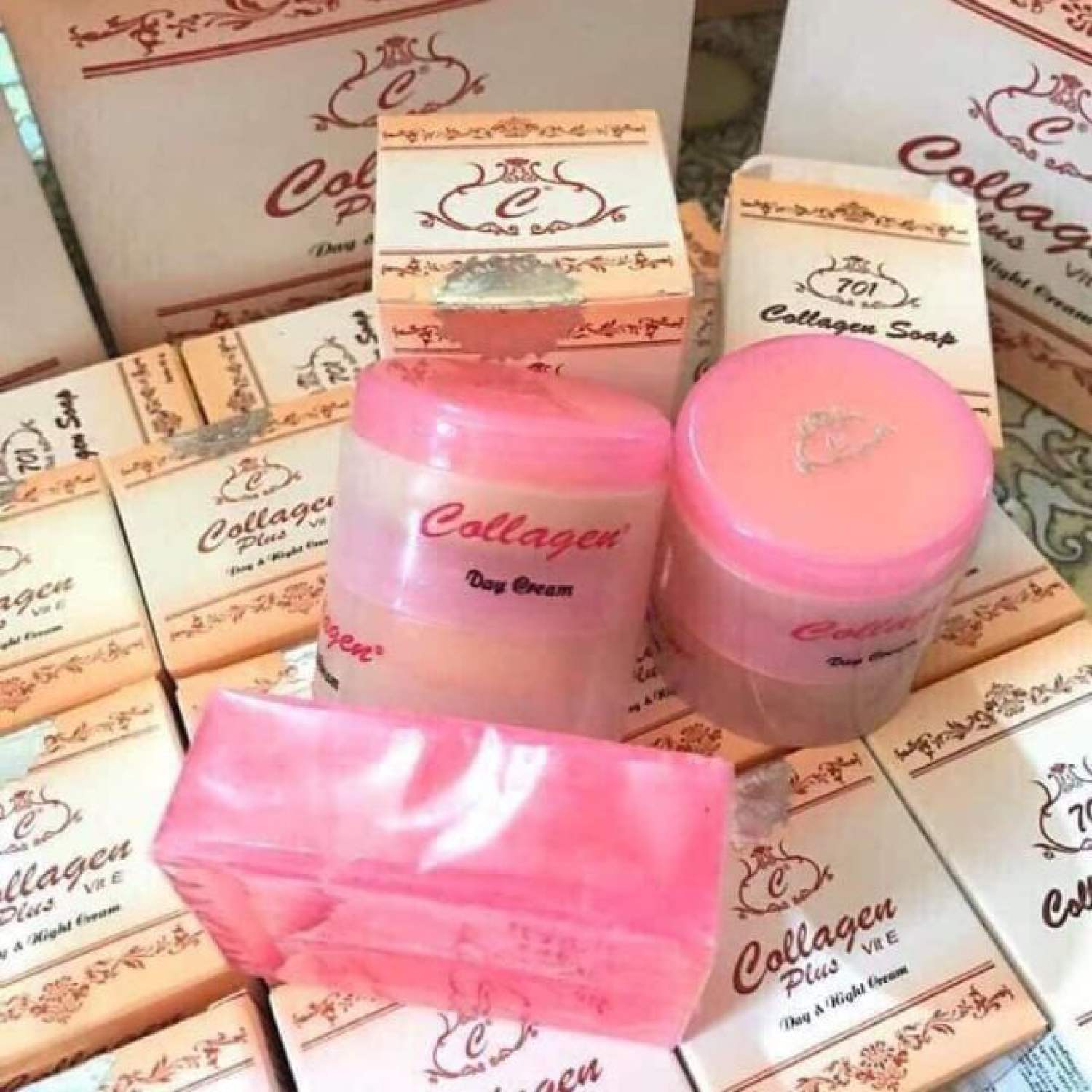 Combo Bộ Kem Collagen Plus Vit E + Serum Vite