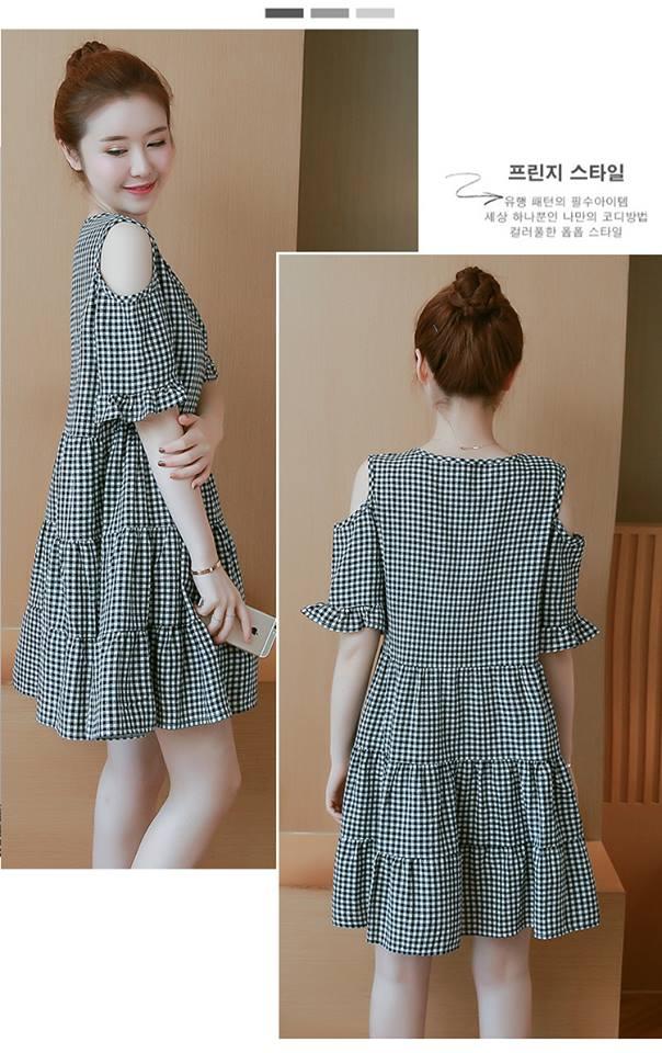MOMI 1295 VÁY BẦU KẺ HỞ VAI