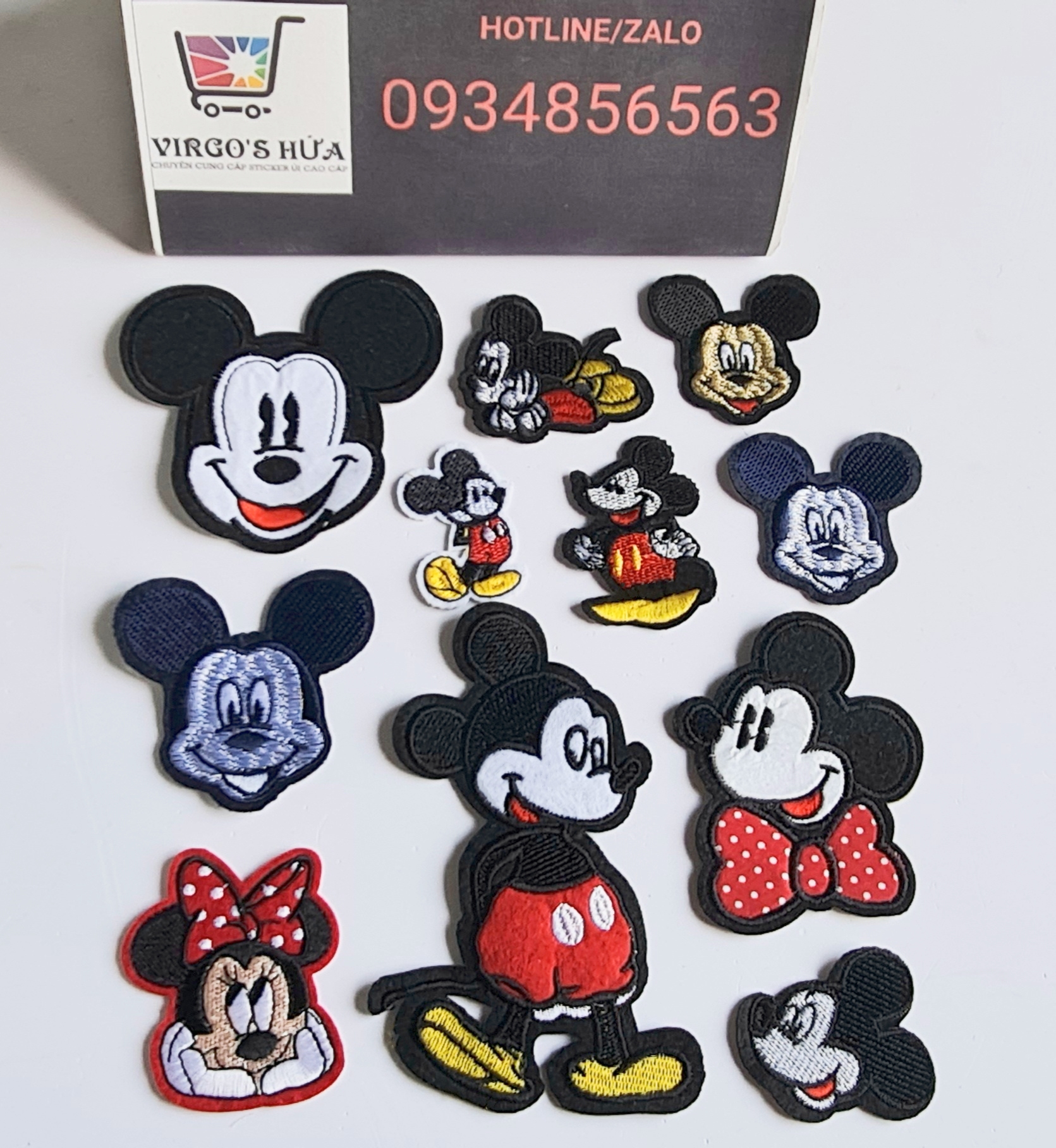 4 Miếng Logo Thêu Ủi Hình Đầu Chuột Mickey MS8626281
