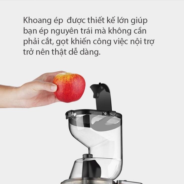 Máy Ép Chậm Hoa Quả Cỡ Lớn Hongxin RH312 (Màu Đỏ,Miệng Lớn Tiện Dụng)