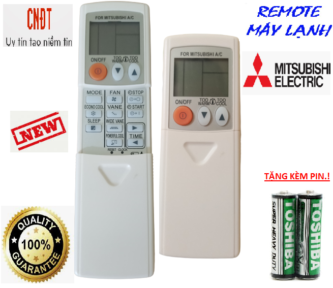 Điều khiển điều hòa Mitsubishi 1&2 chiều Inverter các dòng MSY- MSZ- MS- Hàng tốt 100% Tặng kèm Pin