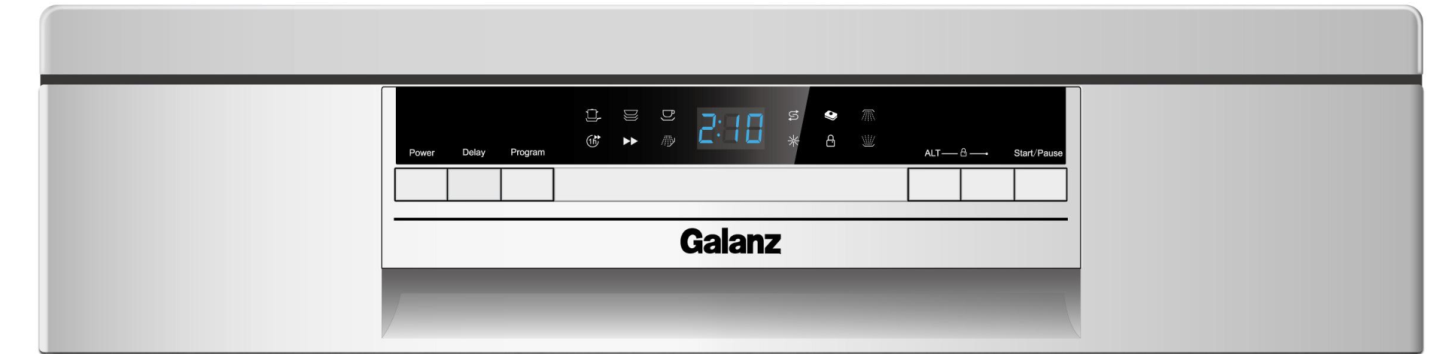 GALANZ DISHWASHER W60F555, 12 PLACE SETTINGS, ELECTRONICS CONTROL