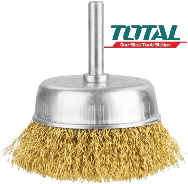 Chén cước chổi cước có cán 50mm Wire Cup Brush Total TAC33021