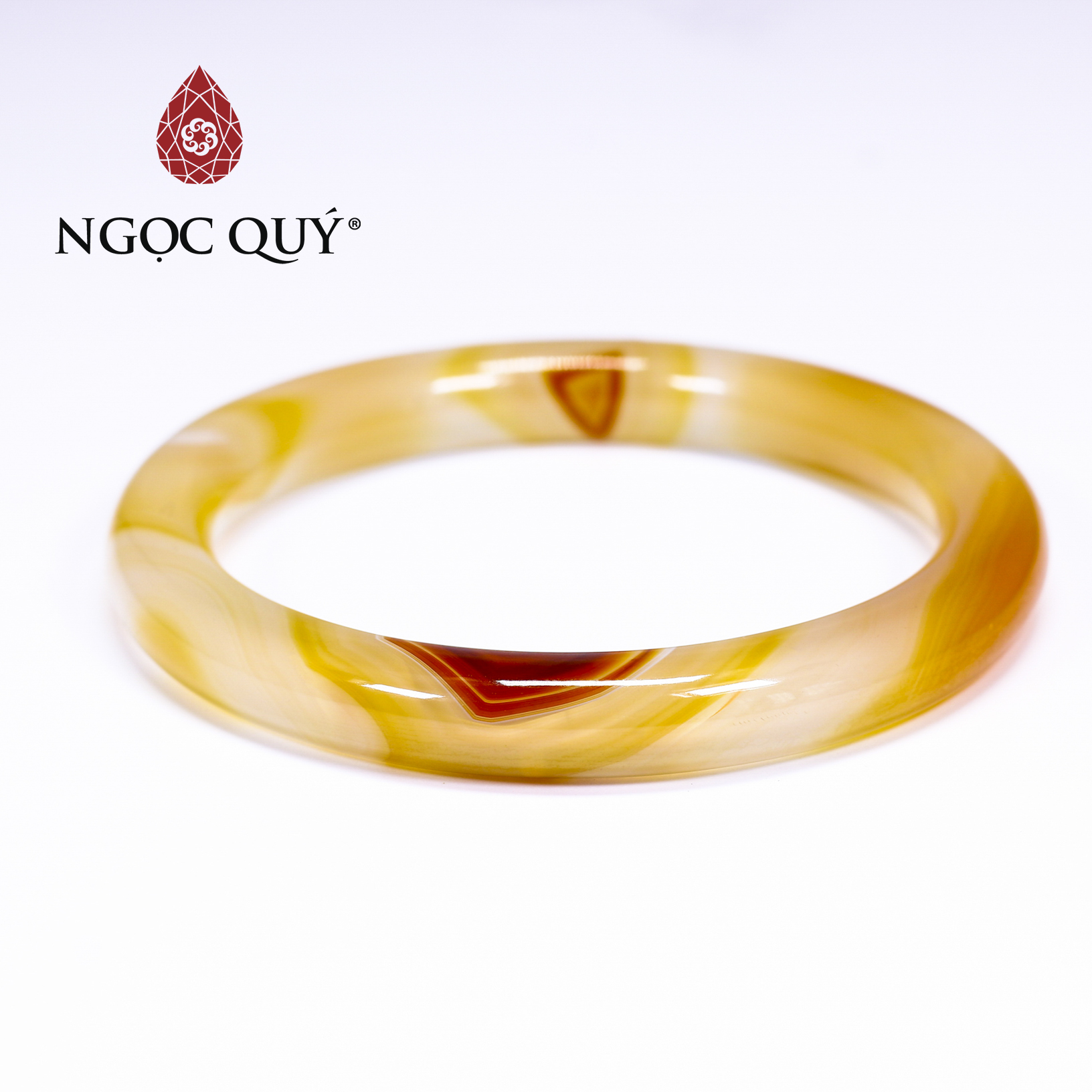 [HCM]Vòng tay đá mã não vàng ni59 - Ngọc Quý Gemstones