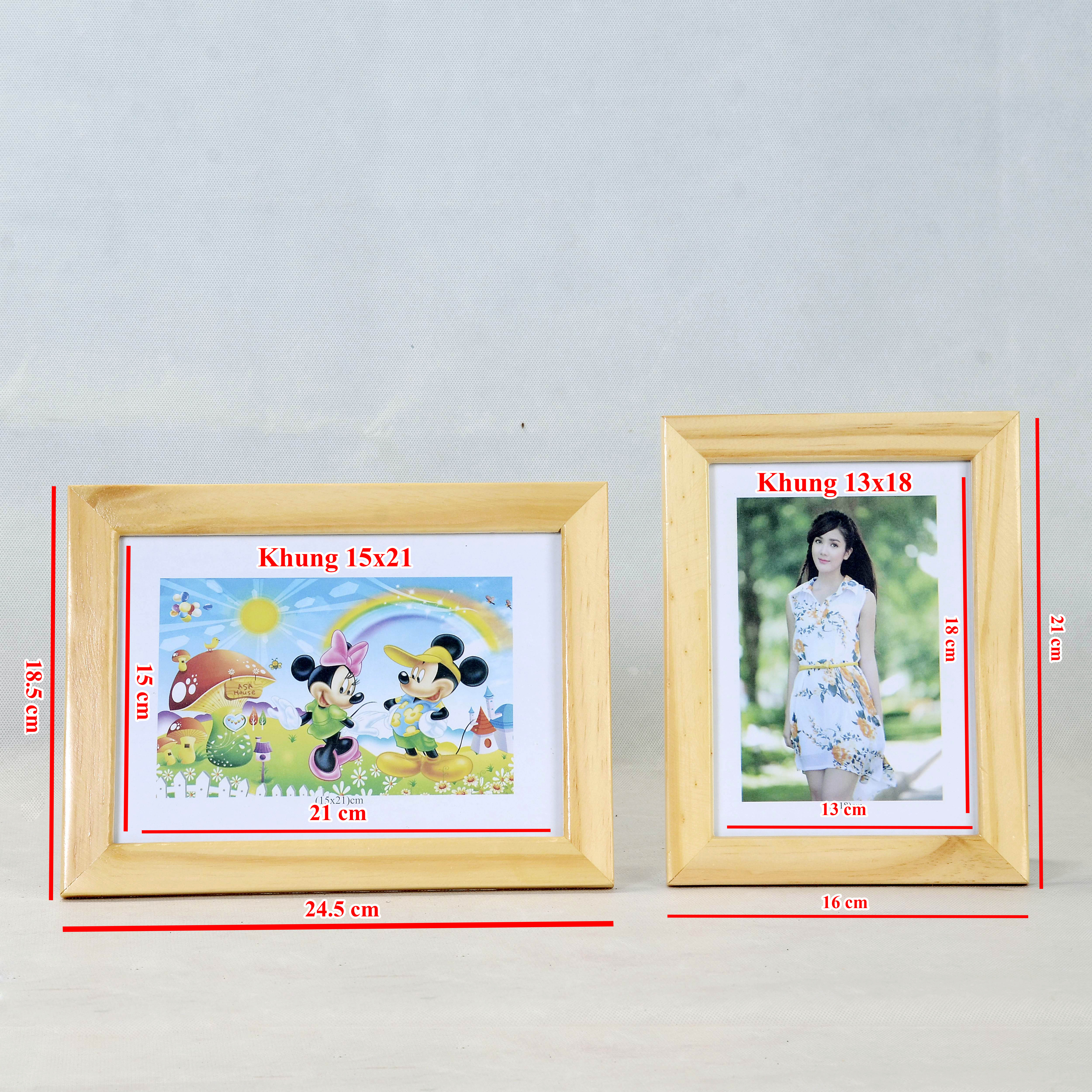 Khung gỗ thông cao cấp 15x21, 13x18
