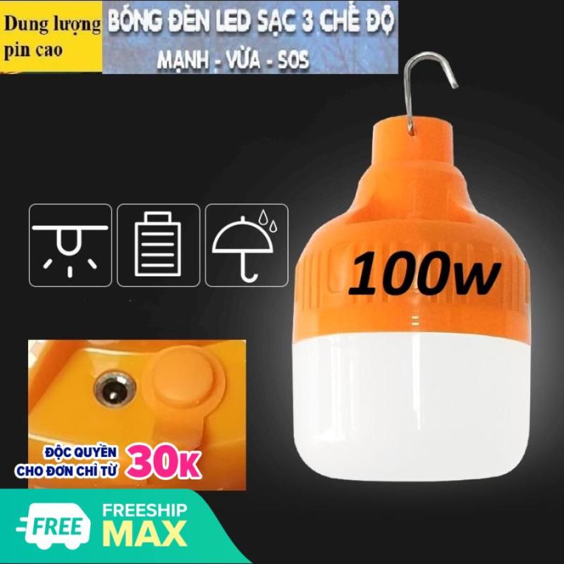 Bóng đèn LED sạc tích điện 100w 3 chế độ(4-6H) ( Vì đèn sử dụng nguồn 5V nên không so sánh được với 220V = không sáng bằng đèn 220v cùng công suất)