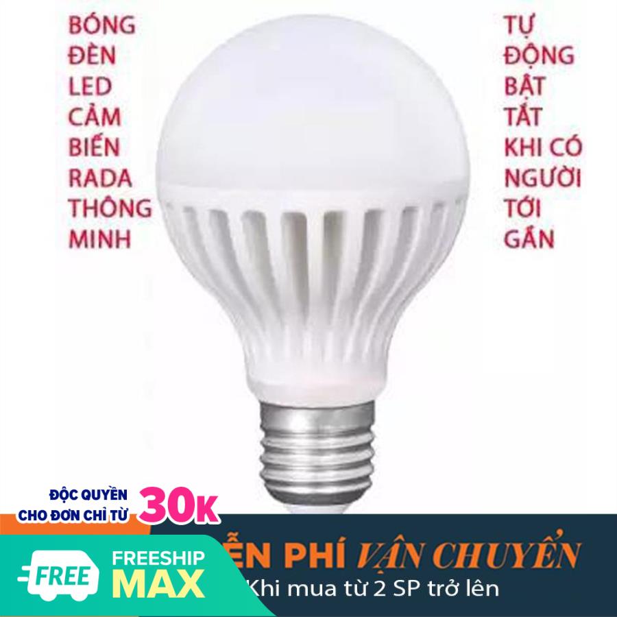 Bóng đèn Led cảm ứng thông minh 12W tự động tắt mở khi có người đến gần