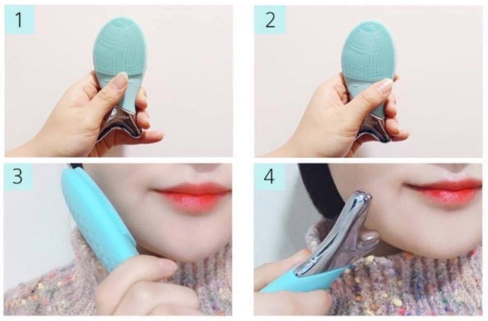 [HCM]Máy rửa mặt massage WellDerma CLEANSING FISH Hàn Quốc