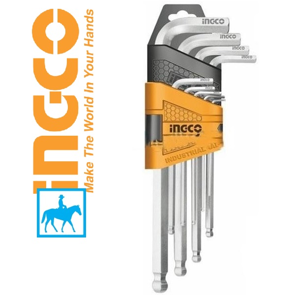 Bộ 9 lục giác đầu bi 1.5mm - 10mm Total THT106291