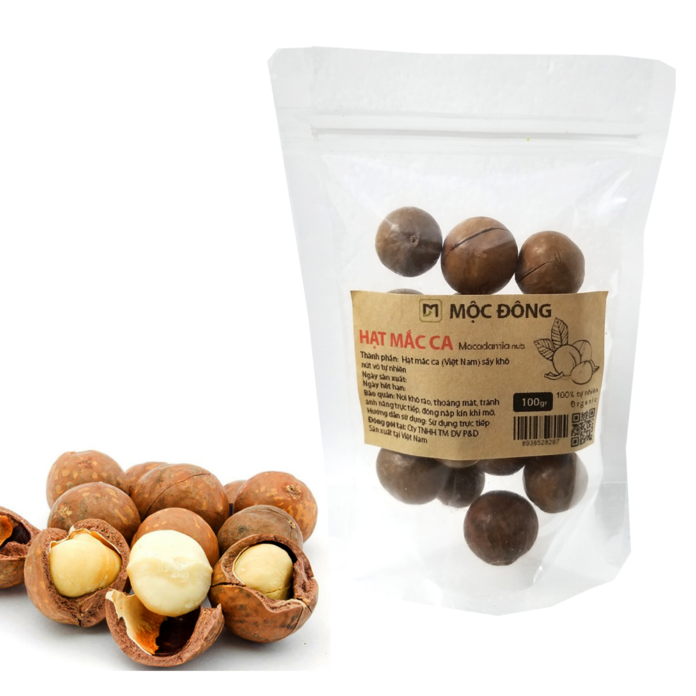 Hạt dinh dưỡng túi 100gr hạt mắc ca sấy khô