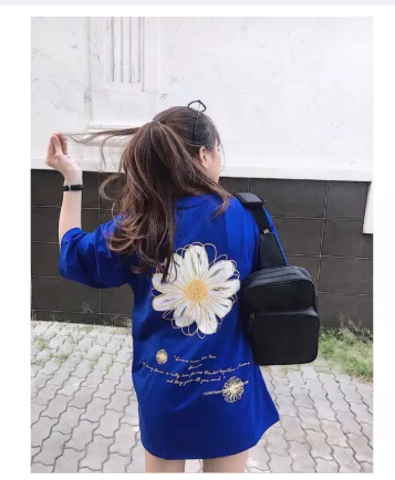 Áo Thun Unisex Tay Lỡ Form Rộng bông cúc