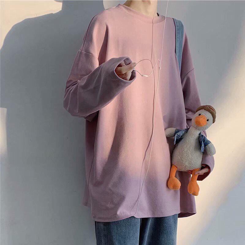 [HCM]ÁO SWEATER BASIC TAY DÀI - ÁO UNISEX TRƠN HOT NHIỀU MÀU