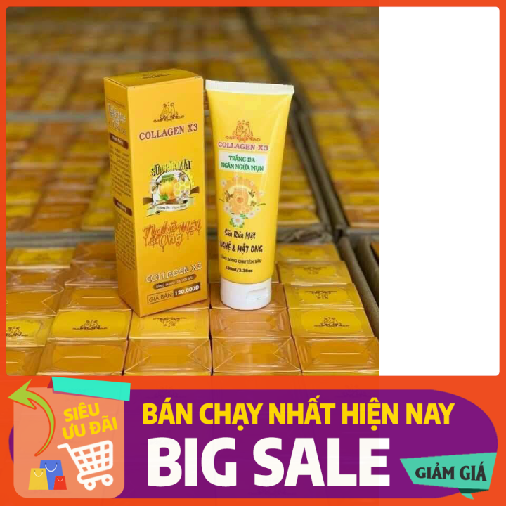 Sữa rửa mặt Colagen X 3 nghệ và mật ong