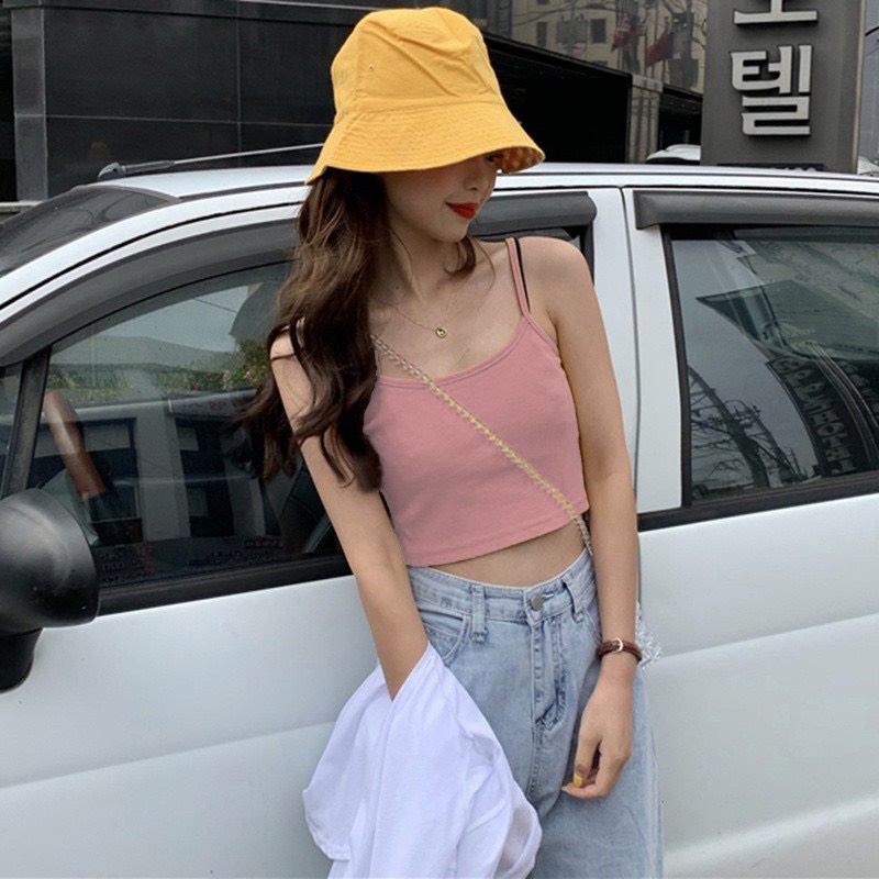 áo hai dây nữ croptop thời trang