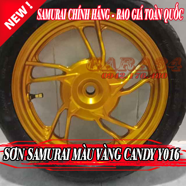 Sơn samurai màu vàng candy y016