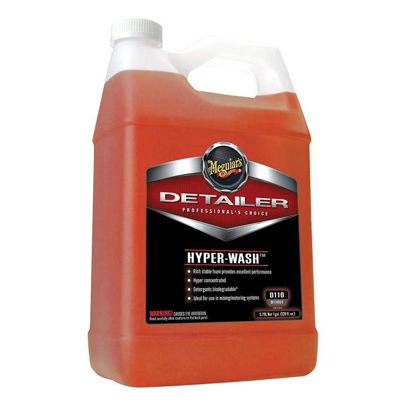 Meguiars Xà phòng rửa xe tạo bọt giúp loại bỏ bụi bẩn và xe sáng bóng - Hyper Wash Foaming Car Wash, D11001, 1 Gallon