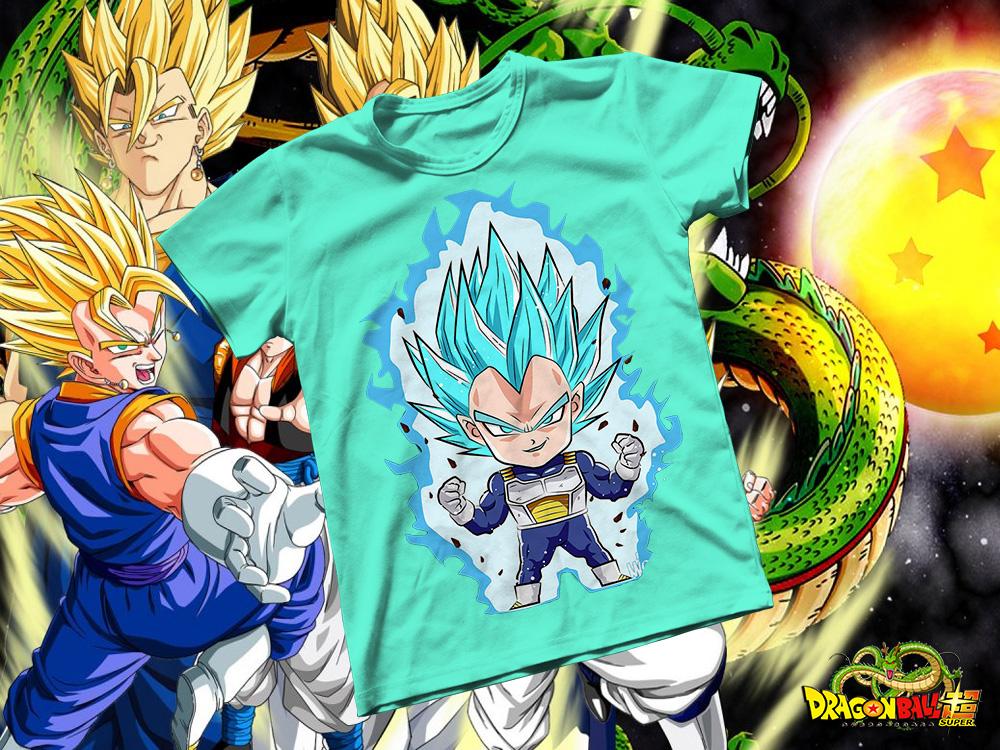[HCM]Áo thun Cotton Unisex - Anime - Dragon Ball - Vegeta SSJ Blue