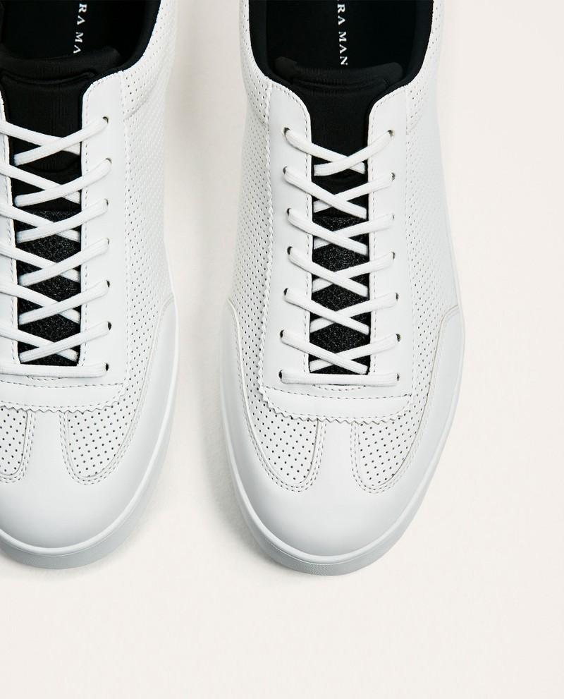 Giày nam ZARA Micro-perforated sneakers xuất xịn