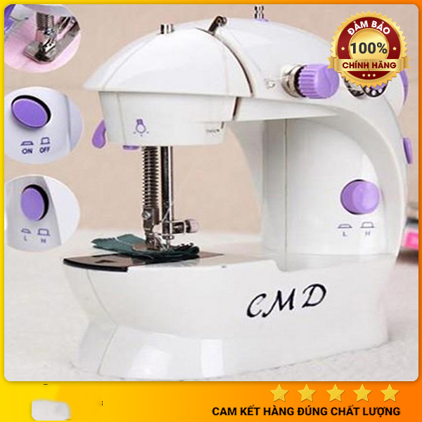 Máy may mini CMD, máy khâu mini cmd, Máy May Đa Năng Có Vắt Sổ Máy May Mini, Bảo hành 6 tháng