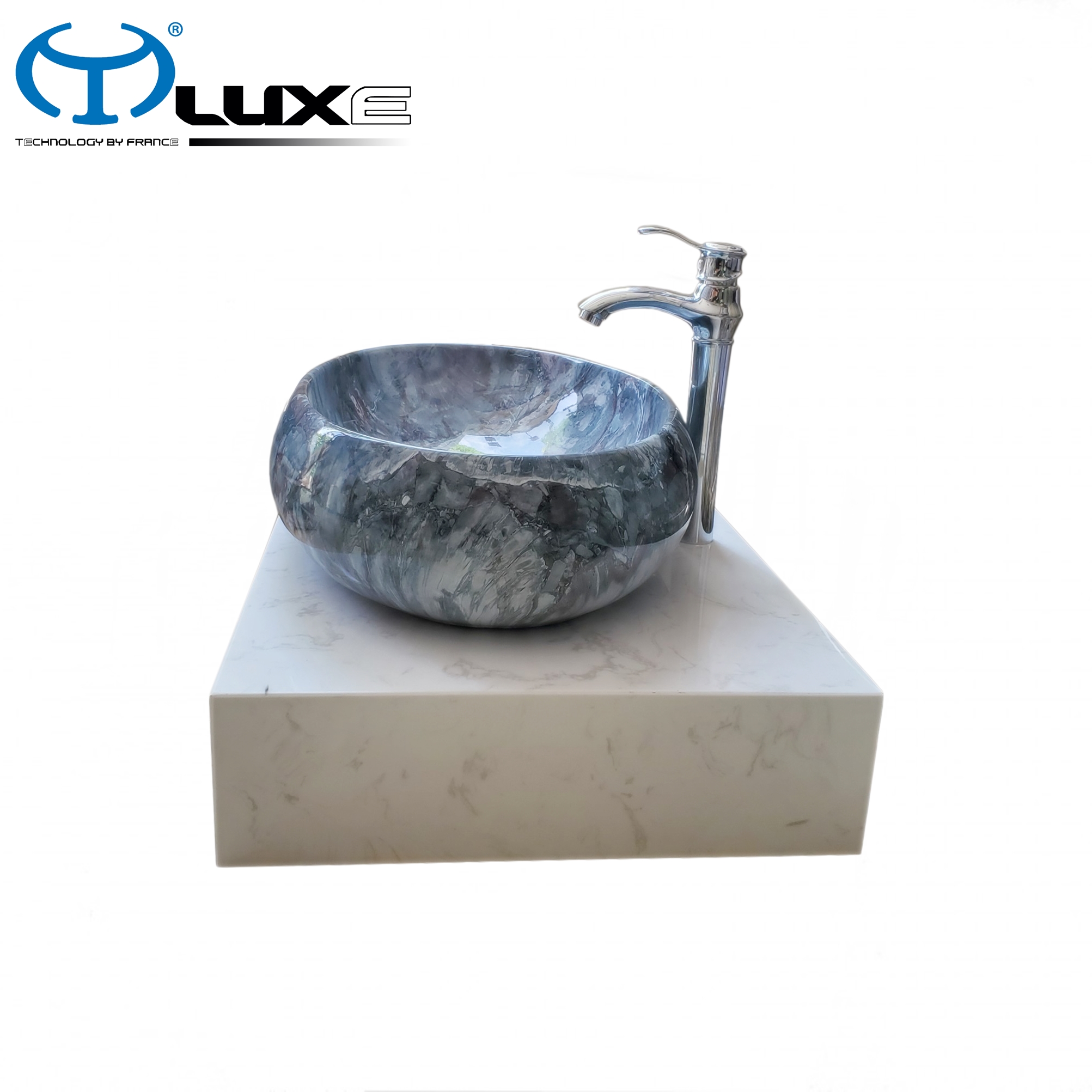 Chậu lavabo bàn đá cao cấp LUXE C165