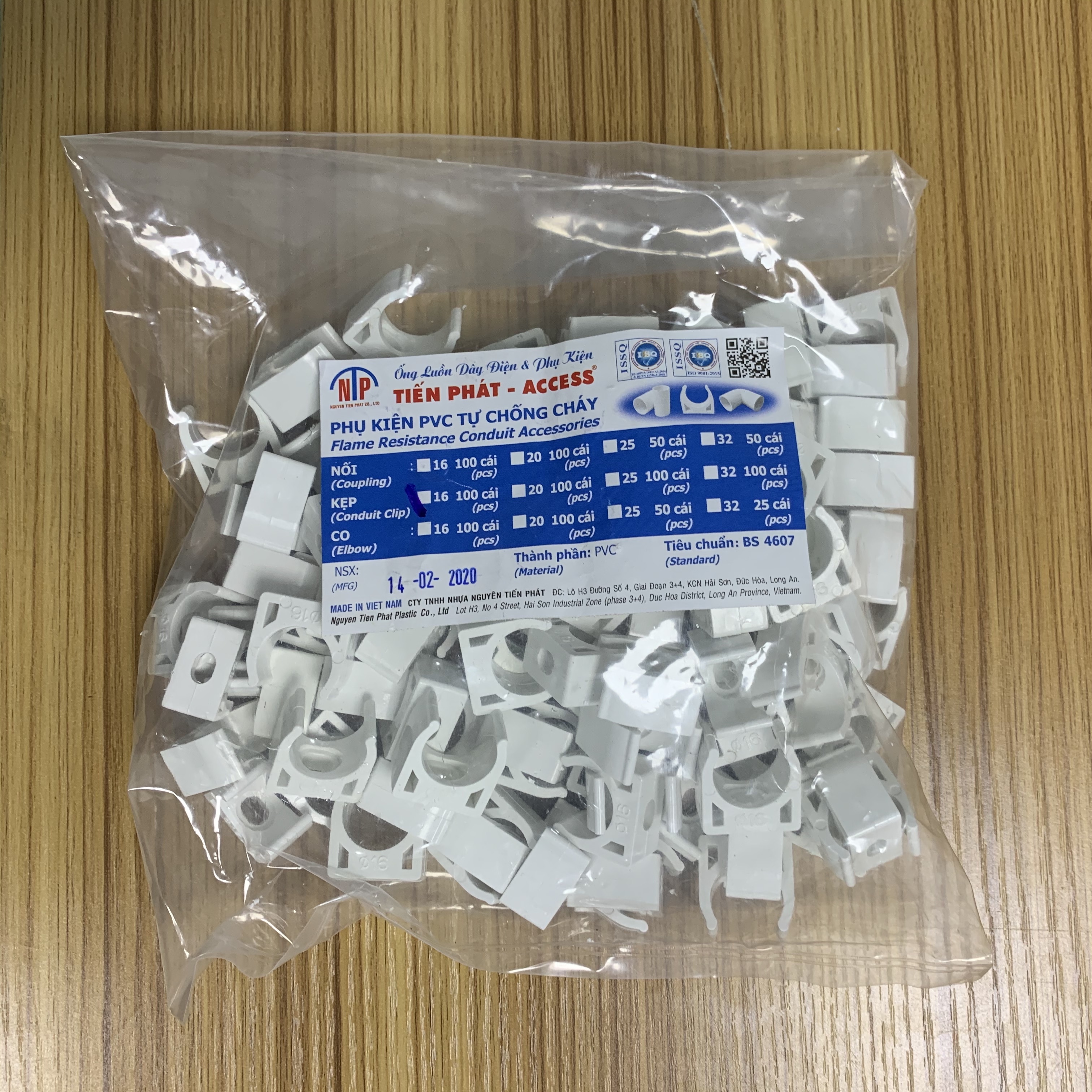 [HCM]Kẹp đỡ ống điện ⌀16 - 100 cái / Bịch