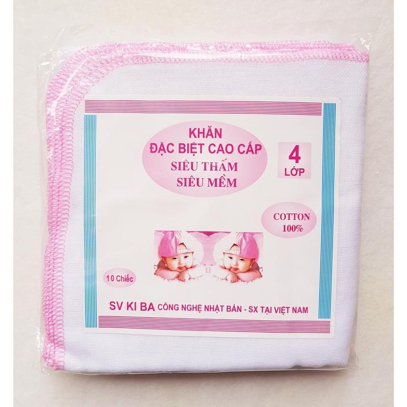 KHĂN SỮA KIBA 4 LỚP CHO BÉ YÊU