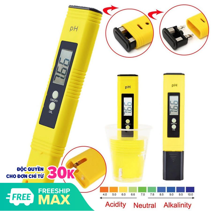Ph độ màn hình hiển thị lcd kỹ thuật số nước đo độ ph bút thử nước thực phẩm bể cá bể phòng thí nghiệm đất bỏ túi ph kiểm tra dụng cụ