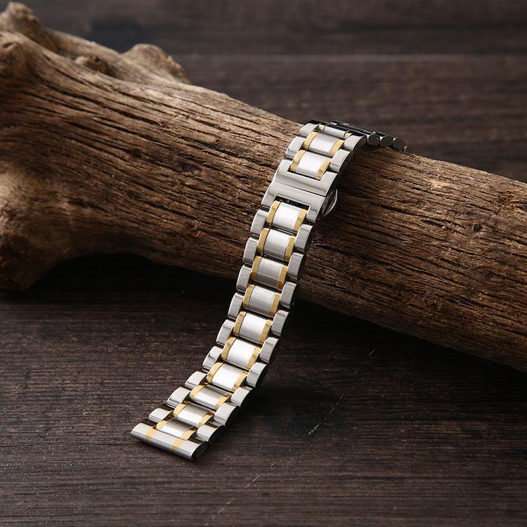 [HCM]Dây đồng hồ thép đúc khóa gập 2 nút bấm