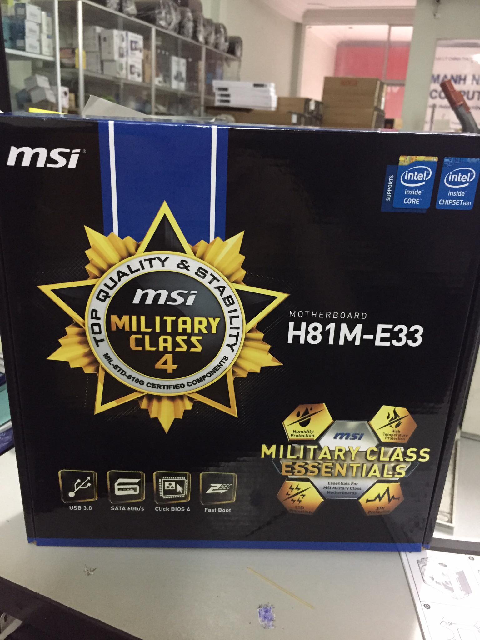 MAIN MSI H81M E33 CHÍNH HÃNG tem Mai Hoàng