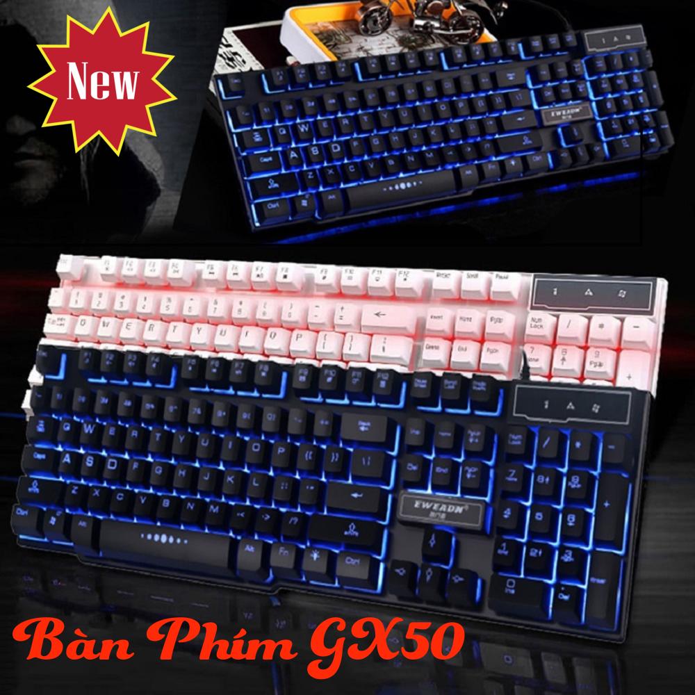 Bàn Phím Rời, Bàn Phím Máy Tính Để Bàn, Bàn Phím Máy Tính Giả Cơ Gx50 Cao Cấp, Công Nghệ Kết Nối Cổng Usb 2.0 Tương Thích Với Mọi Dòng Máy Tính, Đèn Led 3 Màu Độc Đáo - Sale Giá Gốc Giảm Tới 50%. By Alyma Shopping Center