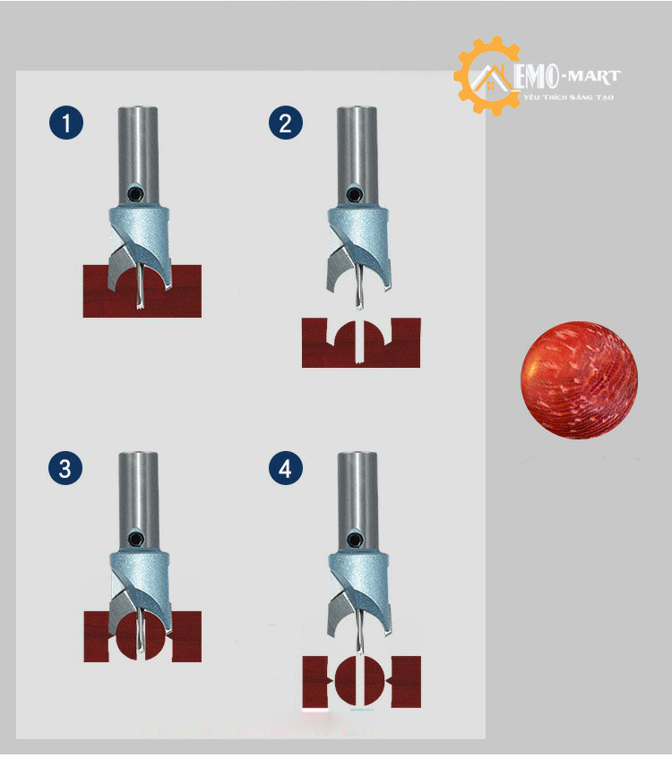 Mũi khoan tạo hạt chuỗi TIDEWAY 8mm