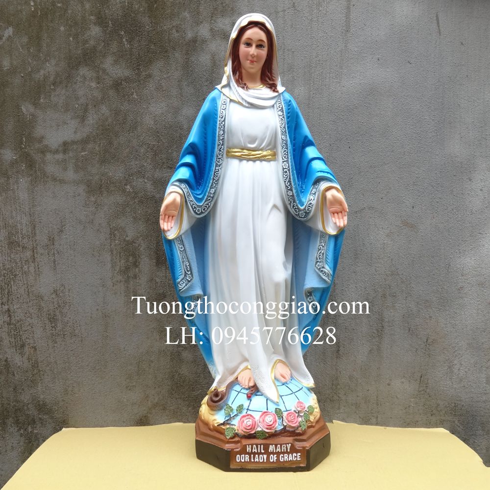 Tượng Đức Mẹ Ban Ơn 70cm Composite