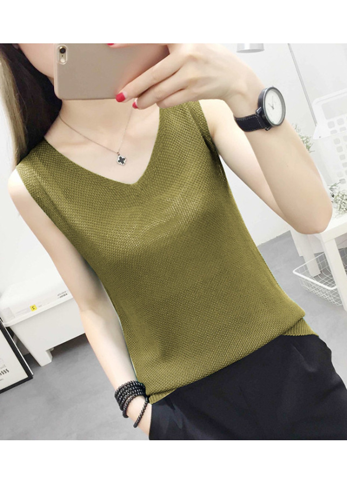 [HCM]áo thun nữ áo kiểu nữ len lụa O2 thời trang Hàn Quốc