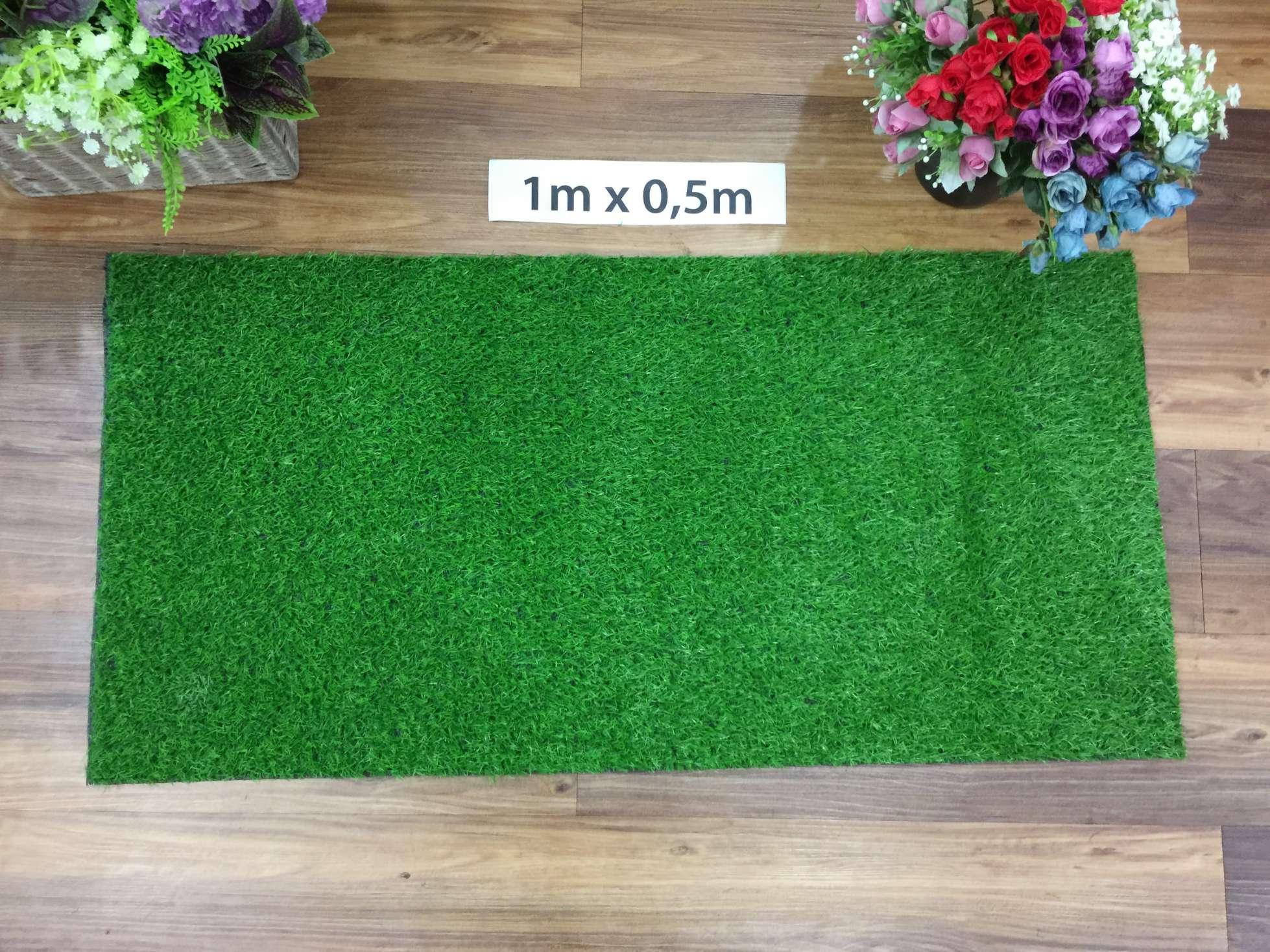 [HCM]Tấm cỏ nhựa nhân tạo dày cao cấp 100cm x 50cm - BÁN THEO TẤM