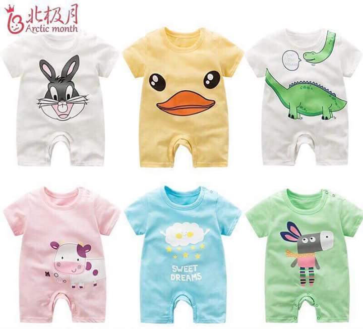 Body cotton hè cho bé trai và bé gái