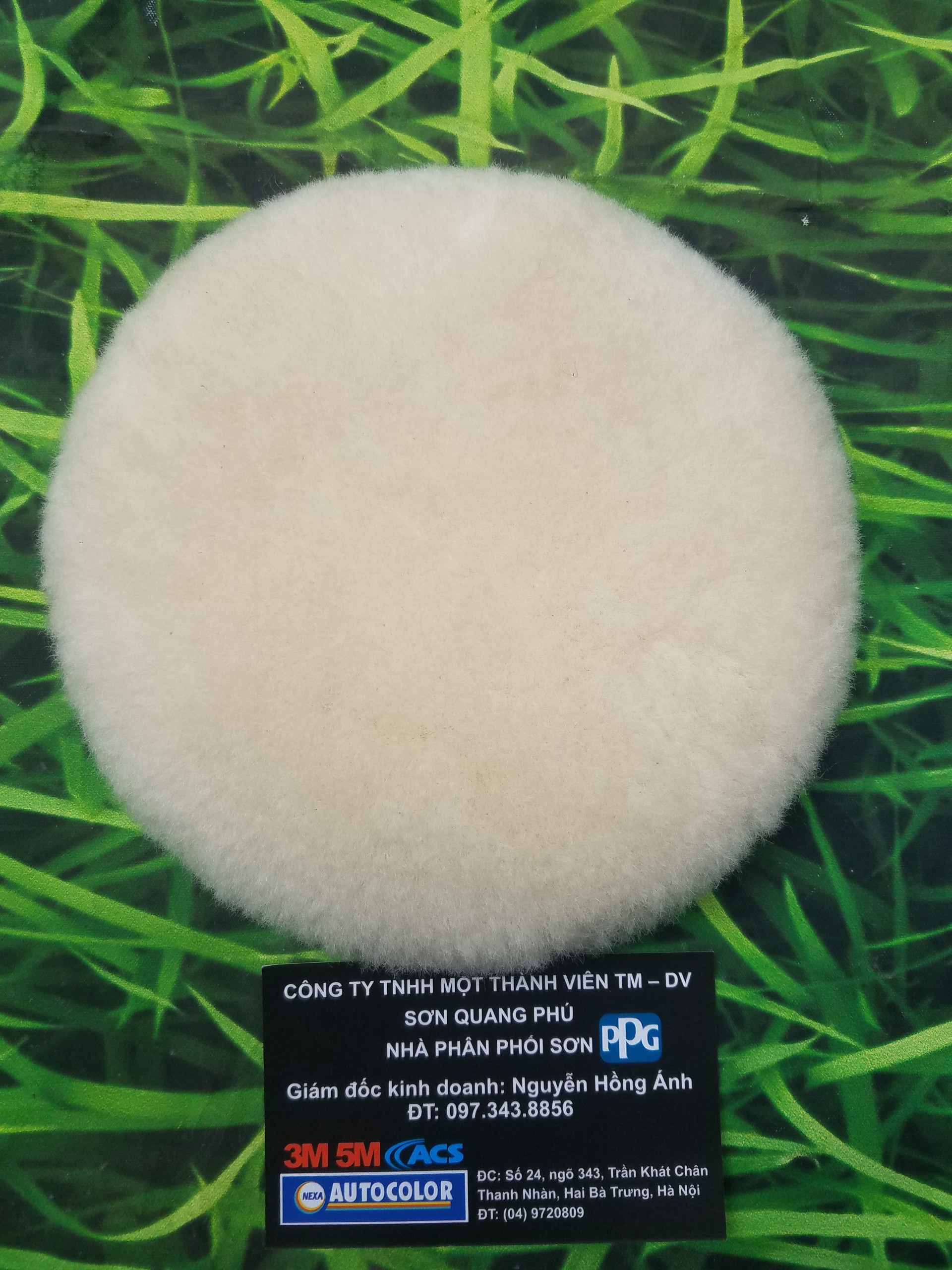 Phớt Lông Cừu 5 inch 3M 1 mặt, phớt đánh bóng bước 1, pad đánh bóng ( Sơn oto xe máy ) SONQUANGPHU422