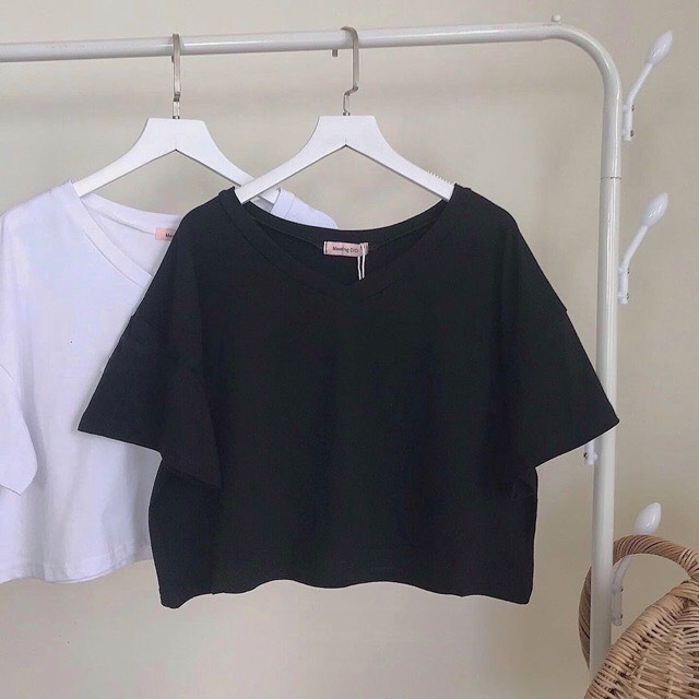 Áo Thun Nữ Croptop Cổ Tim Thời Trang