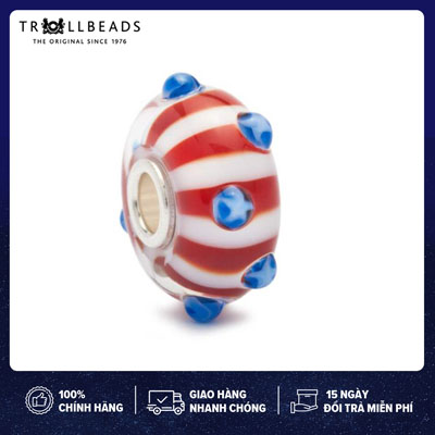 Trollbeads bead Thuỷ tinh Cao cấp Star Spangled TGLBE-10105